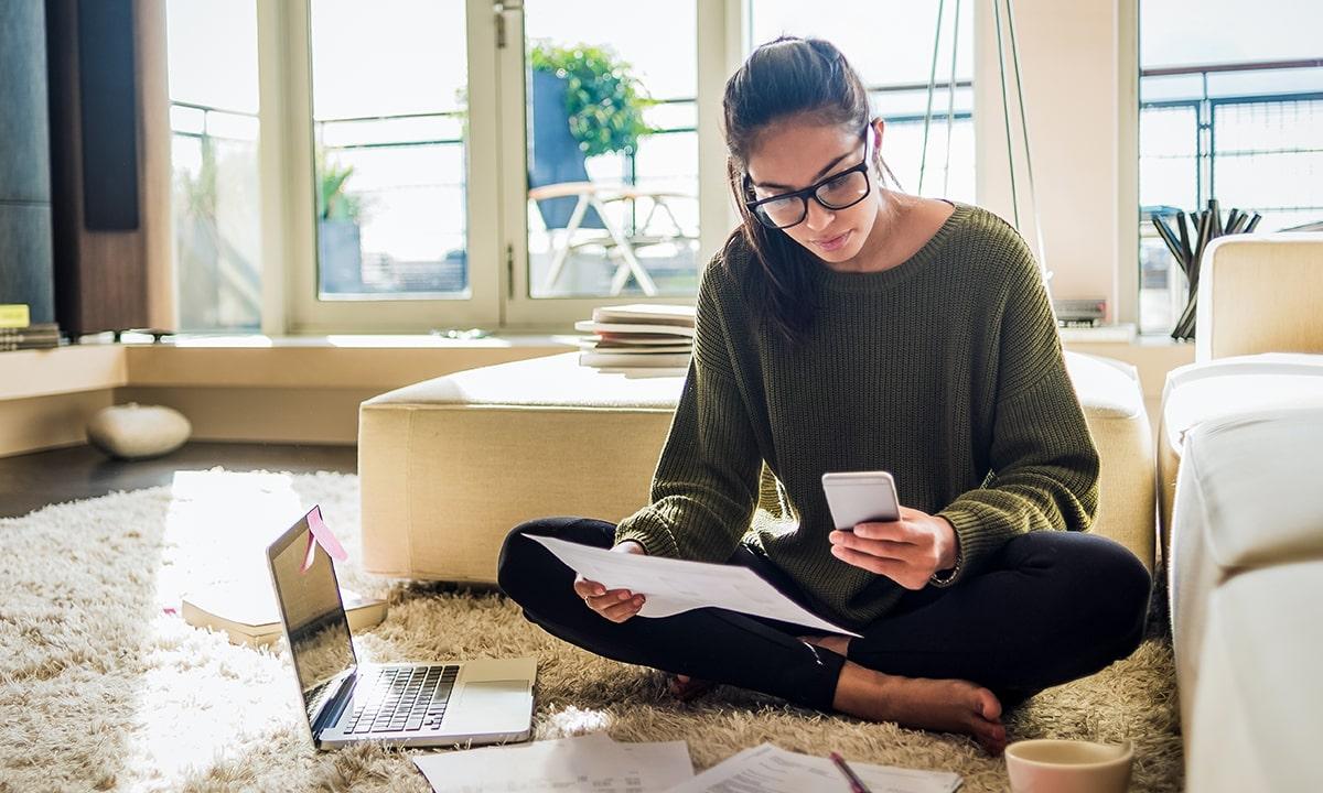 Engineer connects with colleagues virtually